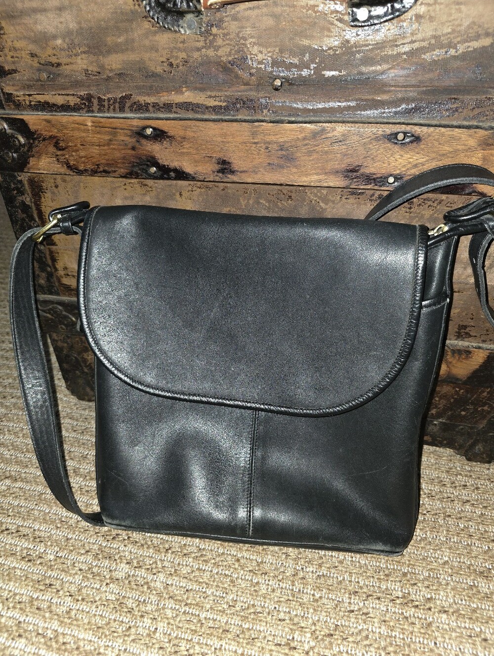 Vintage Coach Black Leather Soho Whitney Bag. NO Hang Tag!